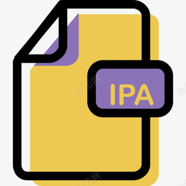Ipa颜色文件类型和内容资源图标图标