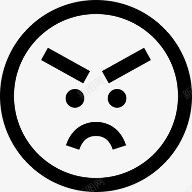 愤怒表情符号6直系图标图标