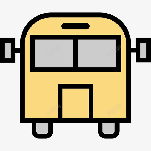 巴士在线学习2边框颜色图标svg_新图网 https://ixintu.com 在线学习2 巴士 边框颜色