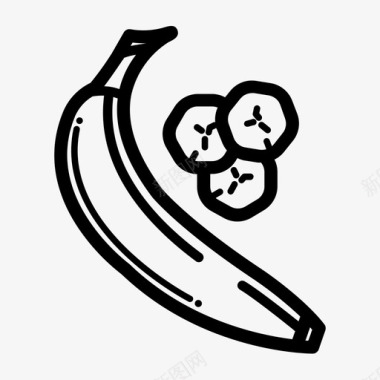 芭蕉香蕉基础图标图标
