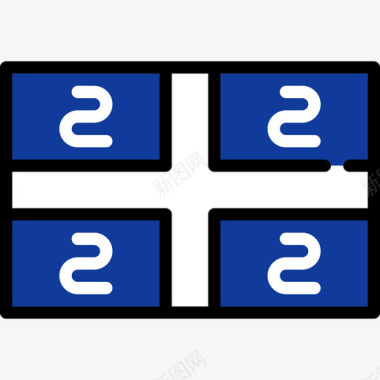 马提尼克旗帜系列长方形图标图标