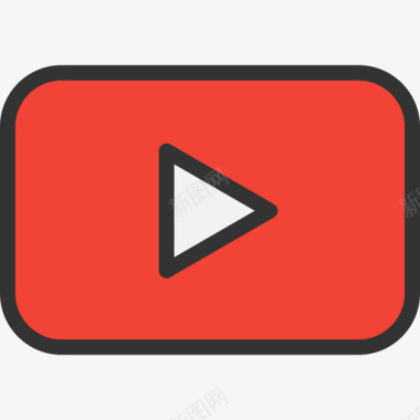 Youtube谷歌3线性颜色图标图标
