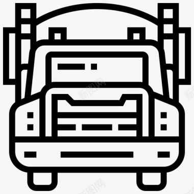 重型卡车汽车运输图标图标