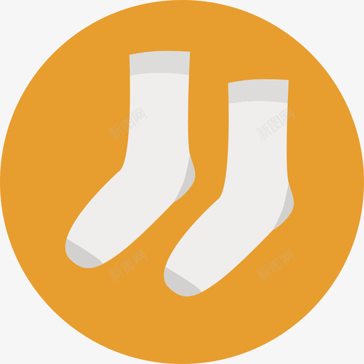 袜子衣服和鞋类圆形扁平图标svg_新图网 https://ixintu.com 圆形扁平 衣服和鞋类 袜子
