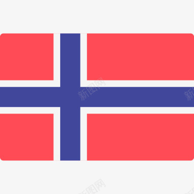 挪威国际旗帜长方形图标图标