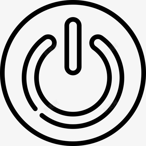 电源按钮ui3线性图标svg_新图网 https://ixintu.com ui3 电源按钮 线性