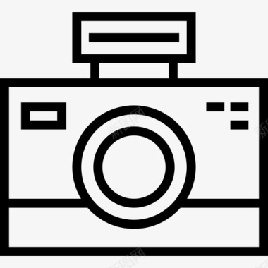 照相摄像机2de2相机和配件线性图标图标
