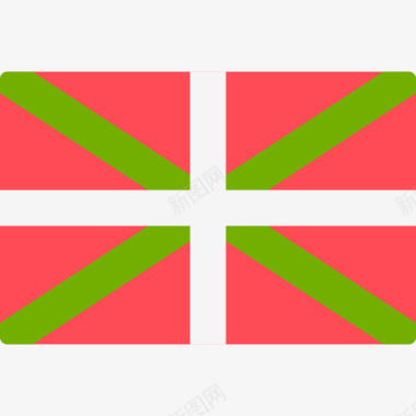巴斯克国家国际旗帜长方形图标图标