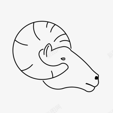 白羊座占星术角图标图标