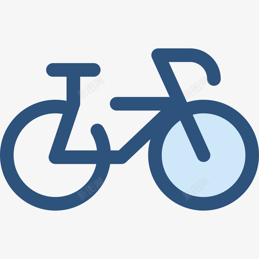 自行车交通16蓝色图标svg_新图网 https://ixintu.com 交通16 自行车 蓝色