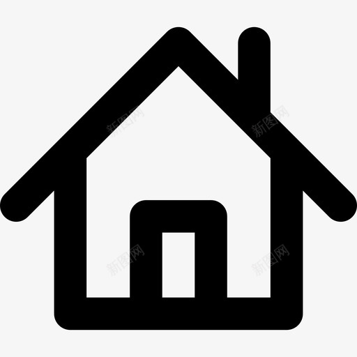 房子网络界面图标线性svg_新图网 https://ixintu.com 房子 线性 网络界面图标