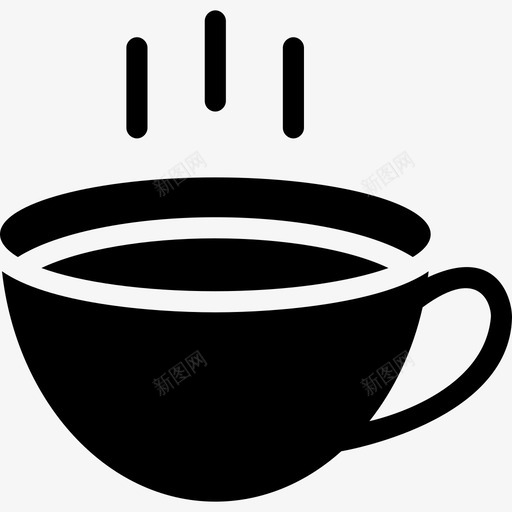 咖啡杯食品图标系列填充svg_新图网 https://ixintu.com 咖啡杯 填充 食品图标系列