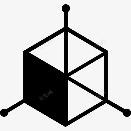 立方体平面工具2实心图标svg_新图网 https://ixintu.com 实心 平面设计工具2 立方体