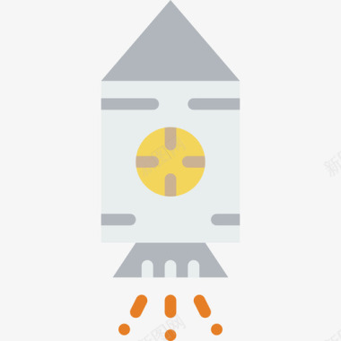 火箭飞船太空14扁平图标图标