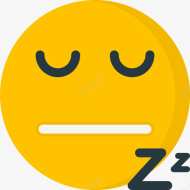 睡眠表情3平淡图标图标