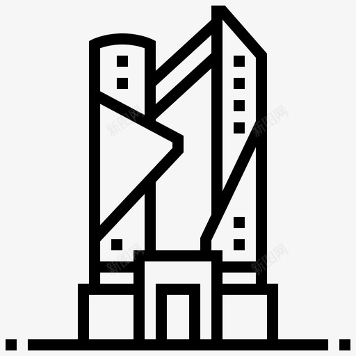 哈姆拉建筑地标图标svg_新图网 https://ixintu.com 哈姆拉 地标 地标1号线 塔楼 建筑