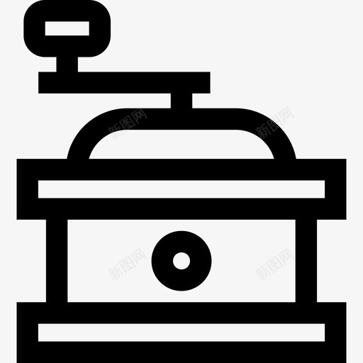 咖啡研磨机厨房12线性图标svg_新图网 https://ixintu.com 厨房12 咖啡研磨机 线性