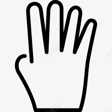 手手势1直线图标图标