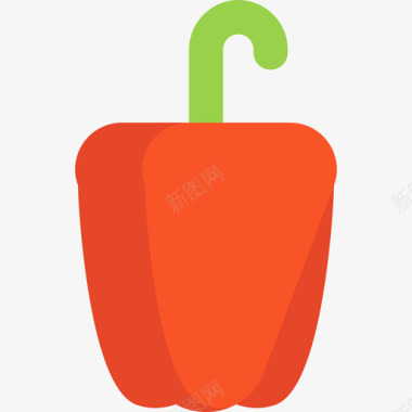 甜椒食物8扁平图标图标