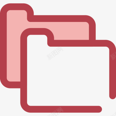 文件夹用户界面9红色图标图标