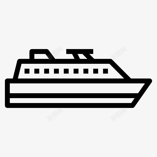 船邮轮运输图标svg_新图网 https://ixintu.com 游艇 船 运输 邮轮