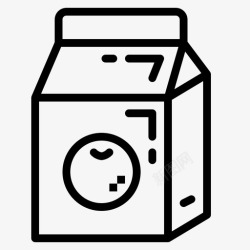 橘子盒果汁盒饮料橘子图标高清图片