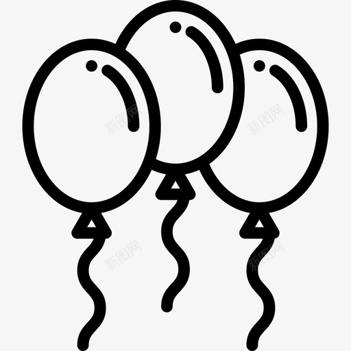 气球马戏团5直线型图标svg_新图网 https://ixintu.com 气球 直线型 马戏团5