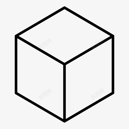 立方体三维块图标svg_新图网 https://ixintu.com 三维 几何体 块 形状 立方体