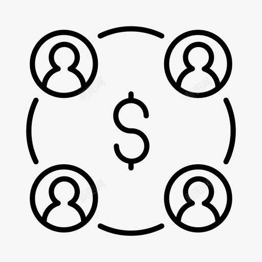 财务战略沟通逻辑图标svg_新图网 https://ixintu.com 团队合作 战略 沟通 财务战略 逻辑