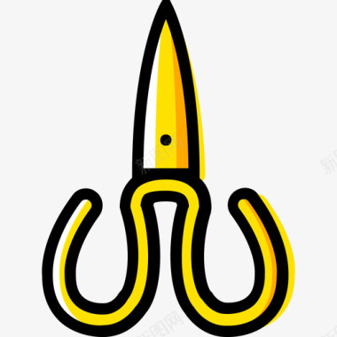 剪刀缝纫4黄色图标图标