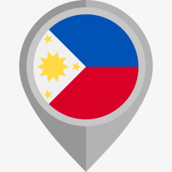 菲律宾地标菲律宾国旗圆形图标高清图片