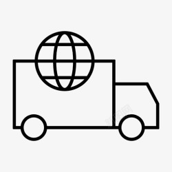 国际包装国际运输货物交货图标高清图片