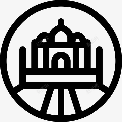 泰姬陵最小的景观线性图标svg_新图网 https://ixintu.com 最小的景观 泰姬陵 线性