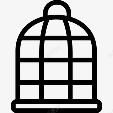 笼子动物头直线形图标图标