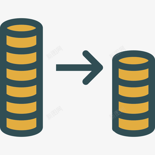 硬币堆营销3线性颜色图标svg_新图网 https://ixintu.com 硬币堆 线性颜色 营销3