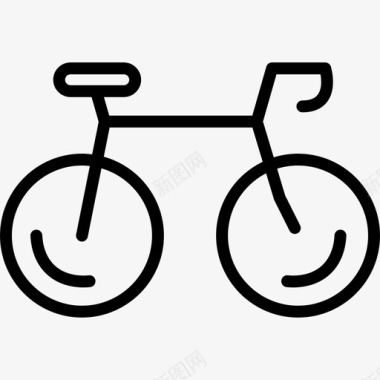 自行车运动和游戏直线型图标图标