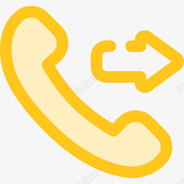 电话通讯11黄色图标图标