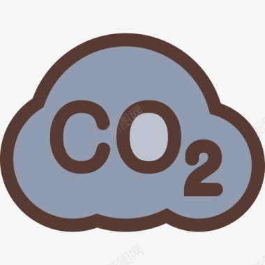 二氧化碳生态图标3颜色图标