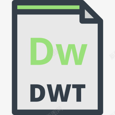 DW文件类型2线性颜色图标图标