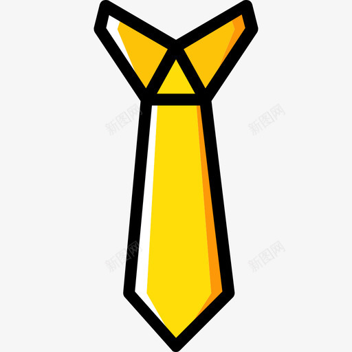 领带办公室8黄色图标svg_新图网 https://ixintu.com 办公室8 领带 黄色