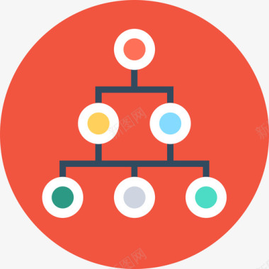 层级结构团队和组织循环图标图标