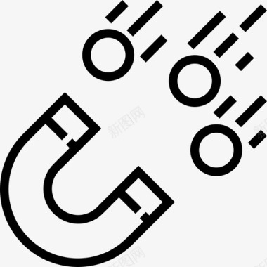 磁铁启动图标2线性图标
