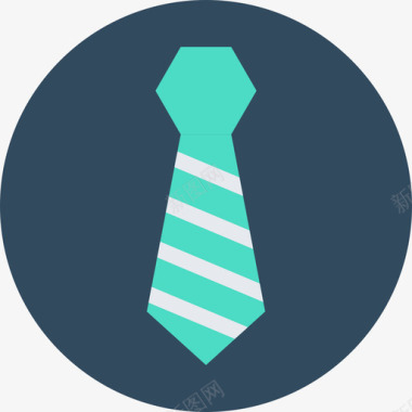 领带9号办公室圆形图标图标