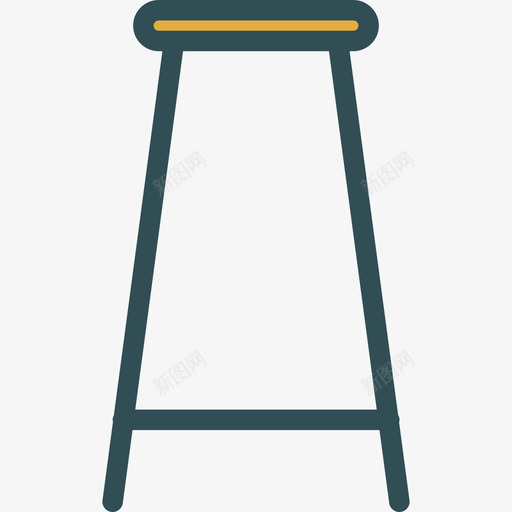 酒吧凳家用2线性颜色图标svg_新图网 https://ixintu.com 家用2 线性颜色 酒吧凳