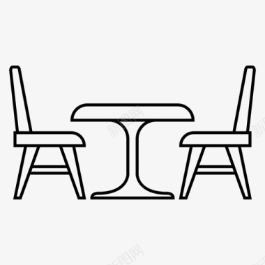 桌子椅子晚餐图标图标