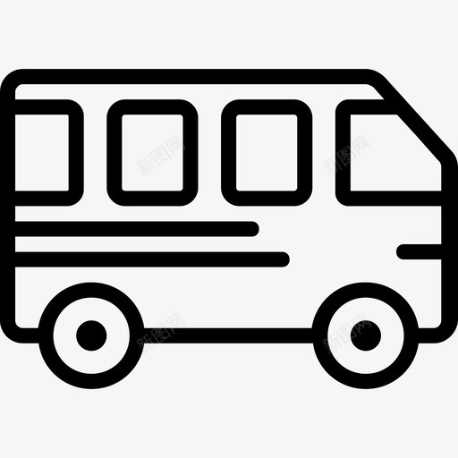 公共汽车交通3直线图标svg_新图网 https://ixintu.com 交通3 公共汽车 直线