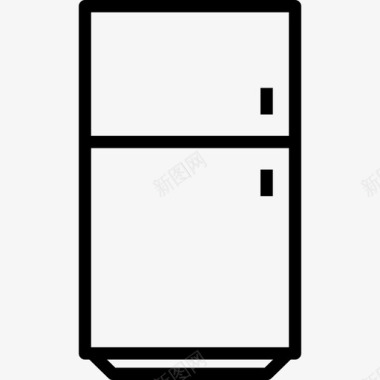 冰箱厨房用具线性图标图标
