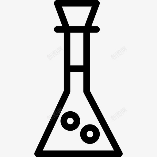 烧瓶科学套装线性图标svg_新图网 https://ixintu.com 烧瓶 科学套装 线性