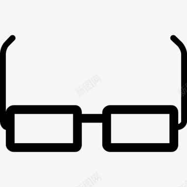 眼镜办公和商务用实心图标图标