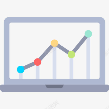 折线图管理2扁平图标图标